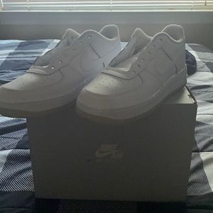 Cream & White Air Forces SIZE 6.5Y